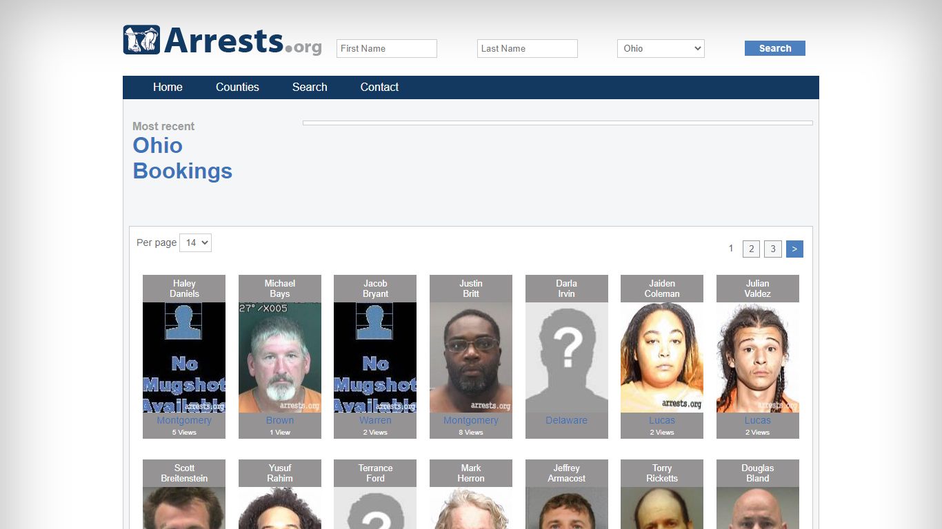 Ohio Arrests and Inmate Search